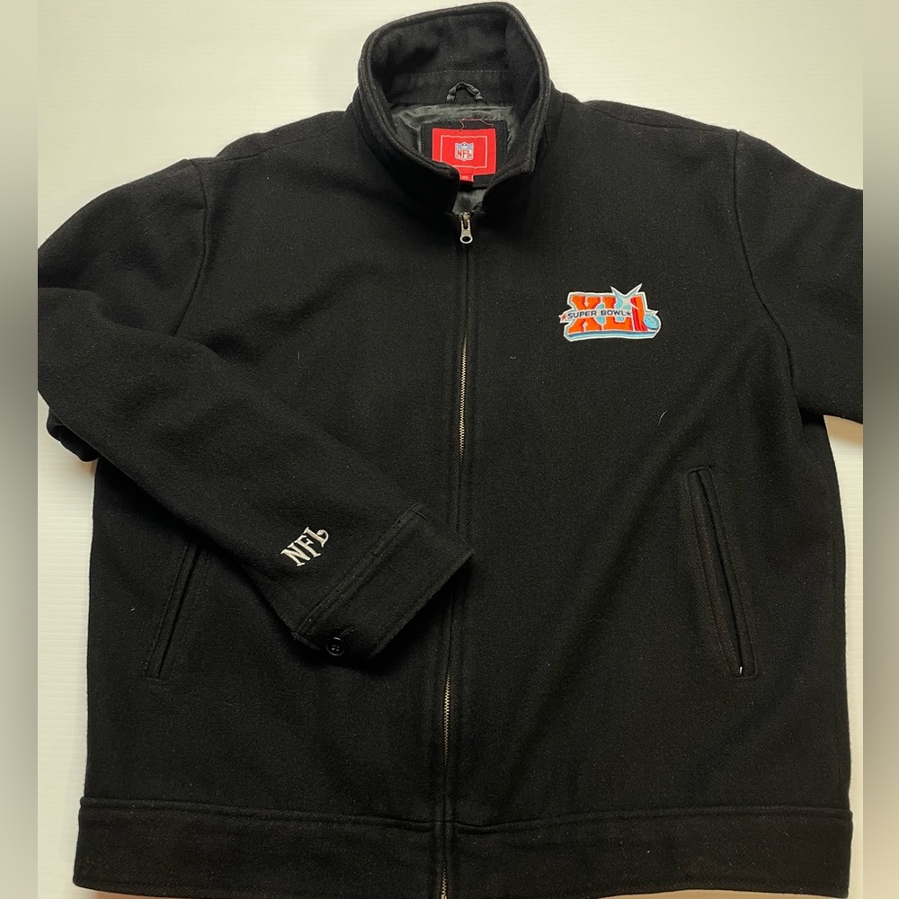 Superbowl XLI(41) Wool Zip-Up Coat Size XL